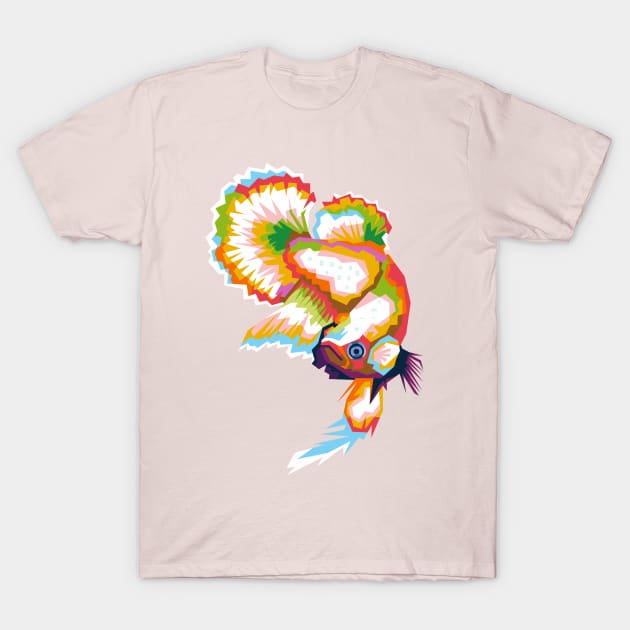 Betta fish popart T-Shirt by Wpap_ayy